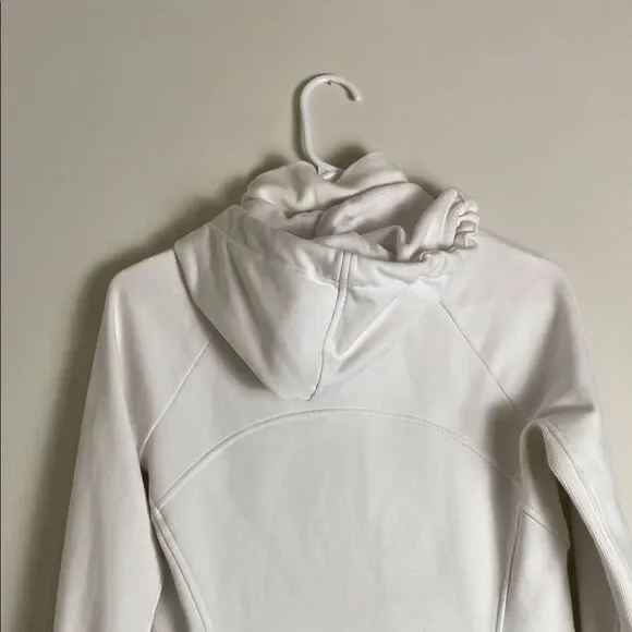 Athleta TRIUMPH HOODIE White Sweatshirt Full Zip Size S - Picture 8 of 8